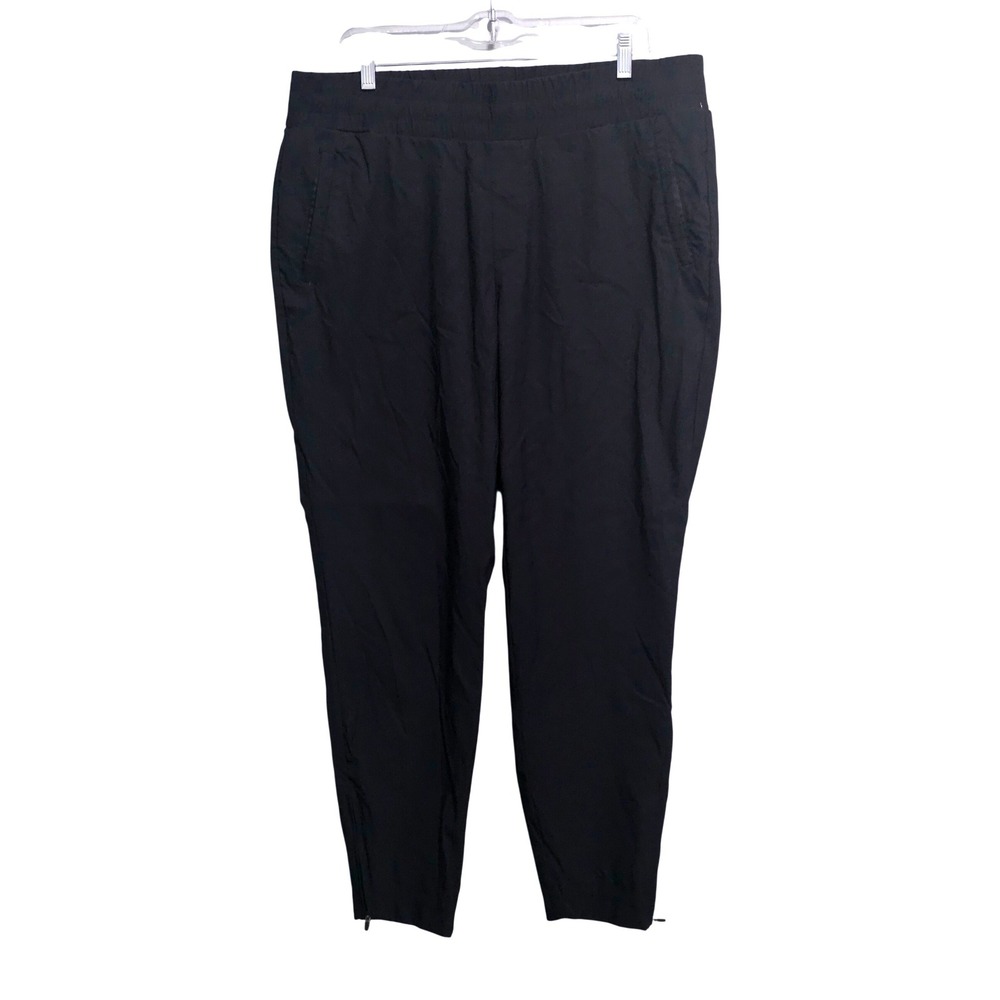 Modern Ambition Womens XL Black Technical Jogger Pants Ankle Zip Tapered Active